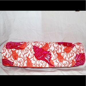 Extra Large Talbots Coral, Pink and White Beach Towel